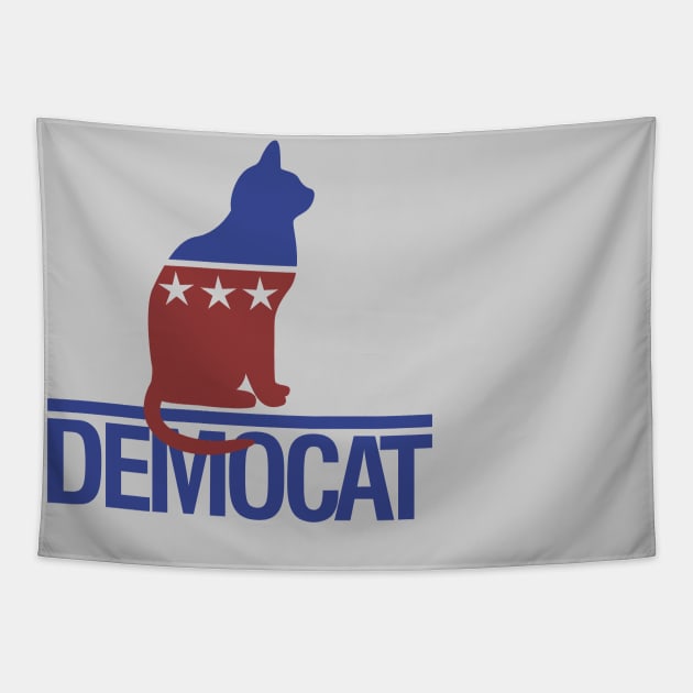 Democat democrat cat Tapestry by bubbsnugg