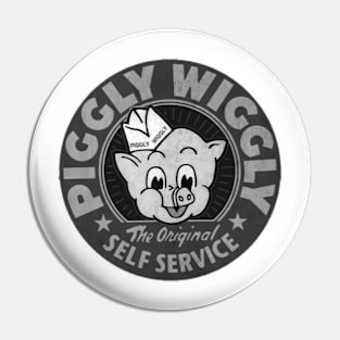 Vintage Red Piggly Wiggly mode black Pin