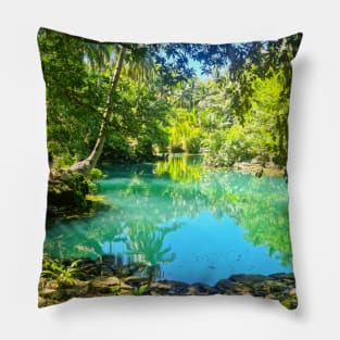 Beto Lagoon, Barobo, Surigao del Sur, Mindanao, Philippines Pillow