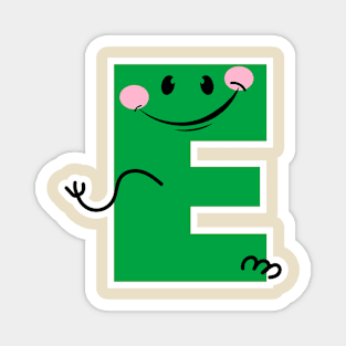 Funny Letter E for Children - A Playful Take on Alphabet Initials Magnet