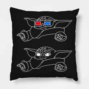 Alien wearing 3D glasses (2) Pillow