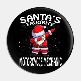 Santas Favorite Motorcycle Mechanic Christmas Pin