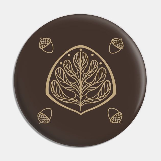 Oak Leaf Merit Badge with Acorns Pin by Carabara Designs