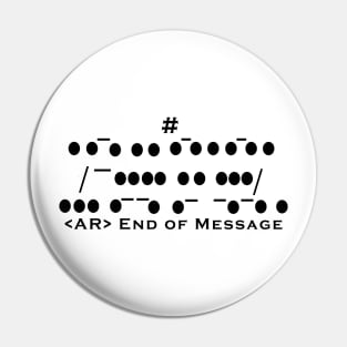 Morse Code 'FILL THIS SPACE' Pin