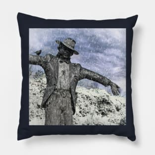 Snow Winter Scarecrow Christmas gardener Pillow