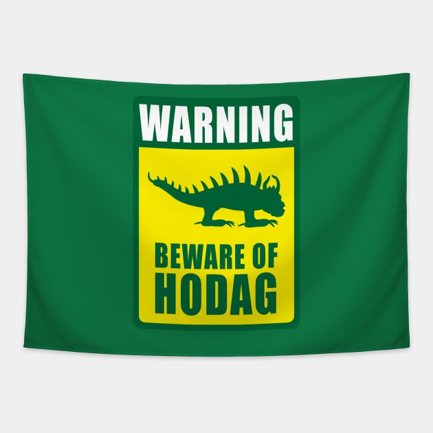 Warning Beware of Hodag Packers Colors Tapestry by BlueSkyTheory