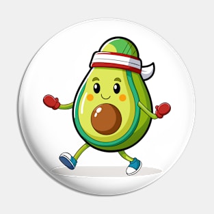 Adorable Avocado Fitness Enthusiast Pin