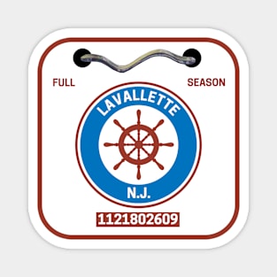 Lavallette New Jersey Beach Badge Magnet