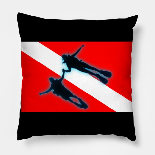 Scuba diving t-shirt designs Pillow by Coreoceanart