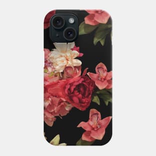 Just Flowers on Black Phone Case