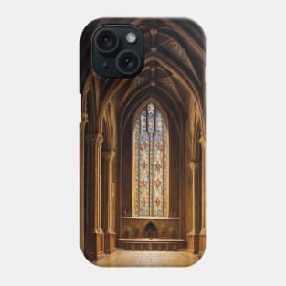 Stained Glass Window over a Chapel Alter Phone Case