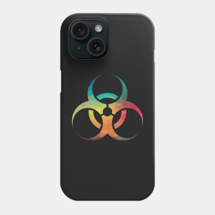 Rainbow biohazard symbol Phone Case