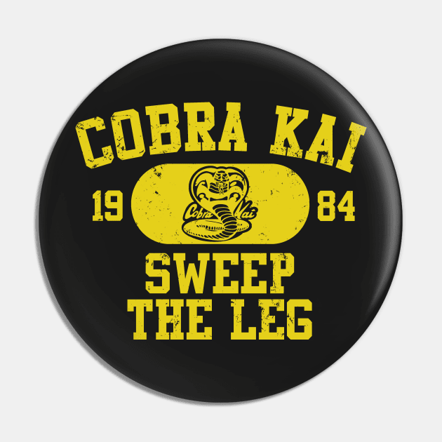 Cobra Kai Vintage Tee (Cobra) Pin by finnyproductions