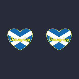 Bonnyrigg Scotland UK Scotland Flag Heart T-Shirt