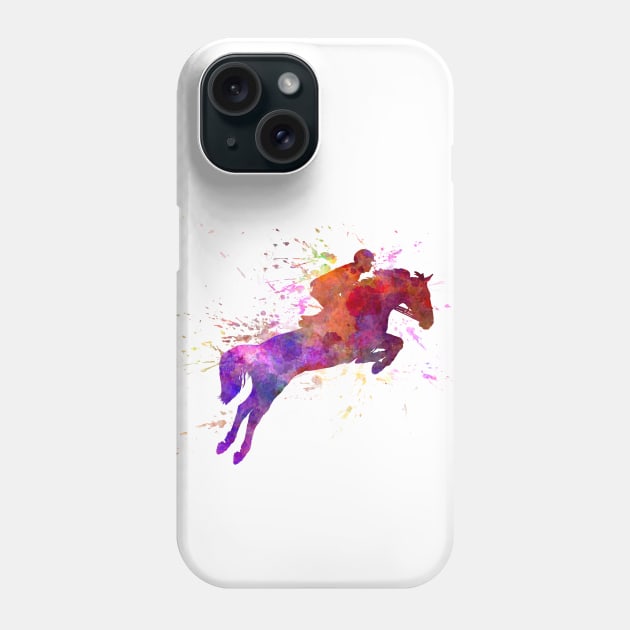 Watercolor horse show Phone Case by PaulrommerArt