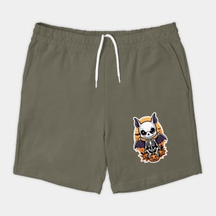 Halloween Skeleton Bat Shorts