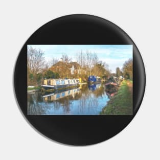 Narrowboats At Aldermaston Pin