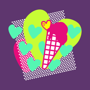 Summer Vacation Icecream - Neon T-Shirt