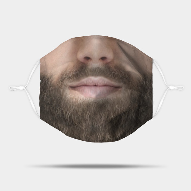 Realistic Face (Beard Version) - Covid - Mask | TeePublic UK