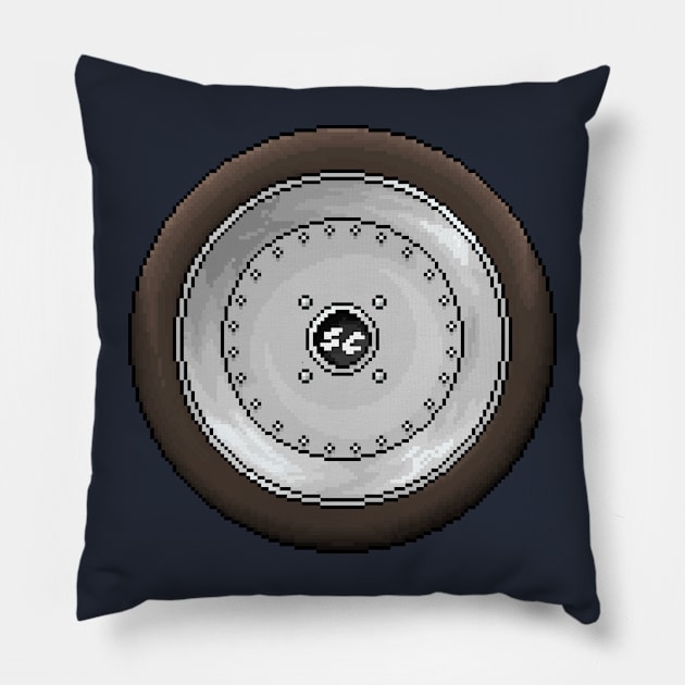 JDM Wheel Pixelart Pillow by retsbor10@comcast.net