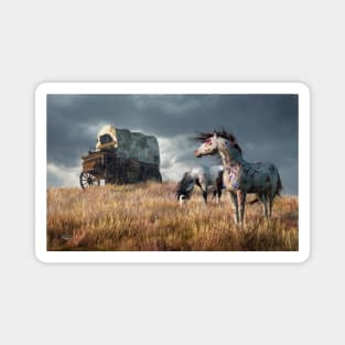 Indian Ponies and Abandoned Wagon Magnet