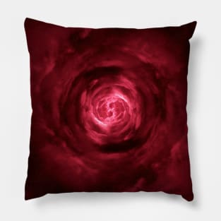 Red Wormhole in Space Pillow