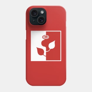 Flower, red and white abstraction Phone Case