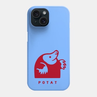 Small chonky mole with round body. Minimal design in red ink Phone Case