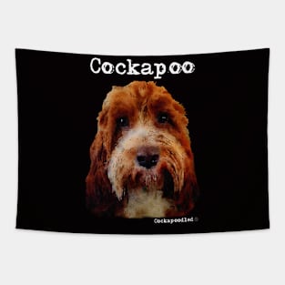 Red and White Cockapoo / Spoodle and Doodle Dog Tapestry