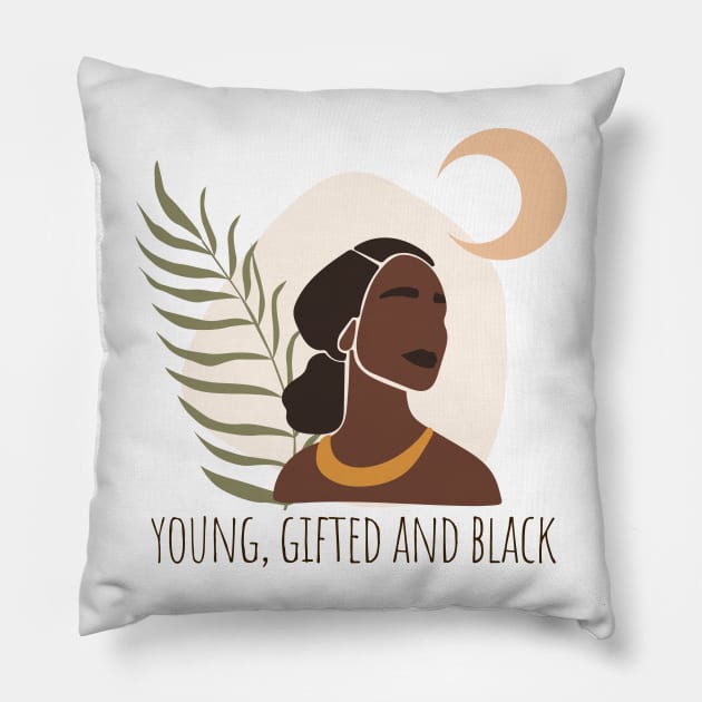 Young Gifted and Black Pillow by Mish-Mash