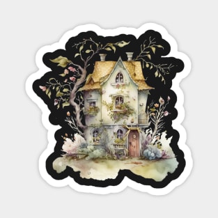 Goblincore house creepy cute house Magnet