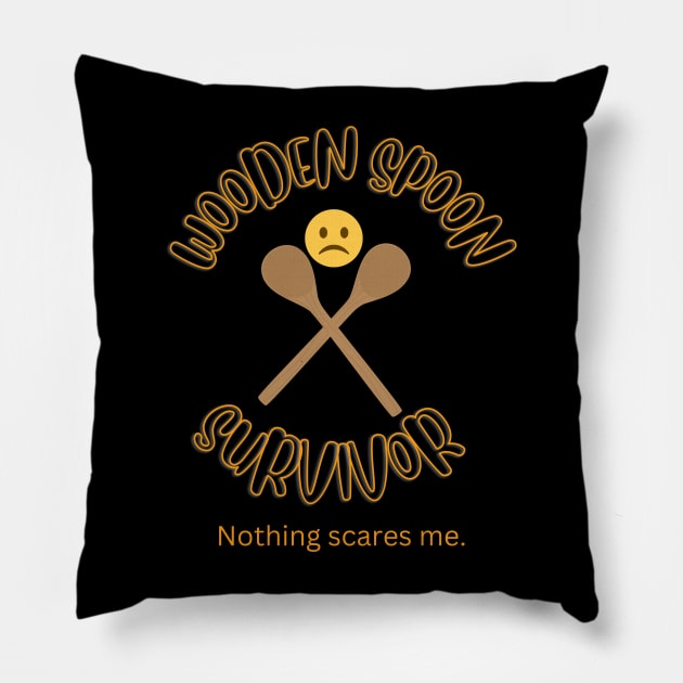 Wooden Spoon Survivor Pillow by The Golden Palomino