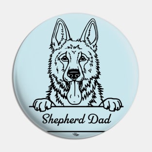 German Shepherd Dad, Variant Illustration Pin