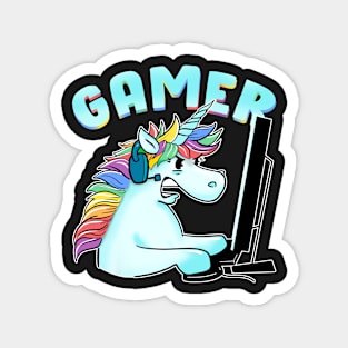 Unicorn Gamer Funny gamming Magnet