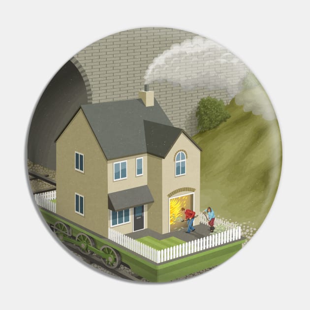 House Train Pin by John Holcroft