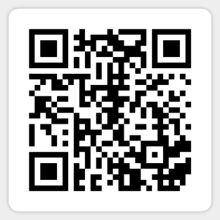 Rick Roll Your Friends! QR code that links to Rick Astley’s “Never Gonna  Give You Up”  music video | Sticker