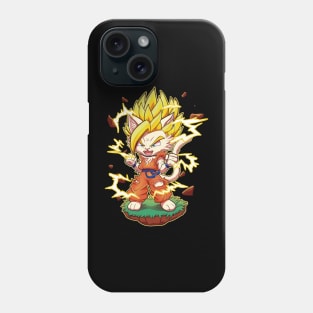 Super hero fighter anime cat Phone Case