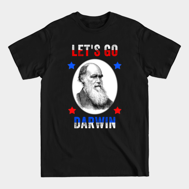 Discover Lets Go Darwin US Flag Stars Funny Sarcastic Vintage Political Design - Lets Go Darwin - T-Shirt