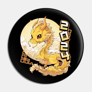 Chinese New Year 2024 Cute Moon Dragon Pin