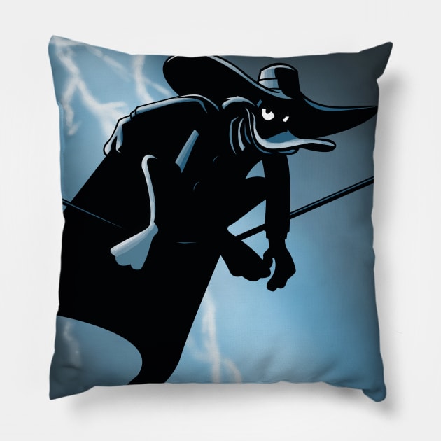 The Duck Knight Returns Pillow by blankcanvasdj