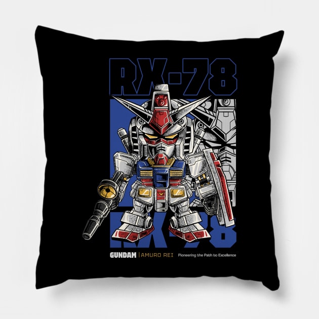 RX78 Mecha Warrior Pillow by Harrisaputra