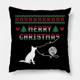 German Shepherd Stitch Christmas Design Pillow