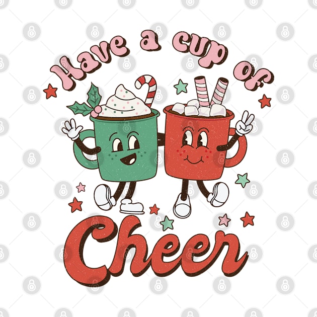 Retro Christmas Have a Cup of Cheer Hot Coco by Nova Studio Designs