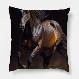 Hanoverian Horse - Oil Paint Pillow