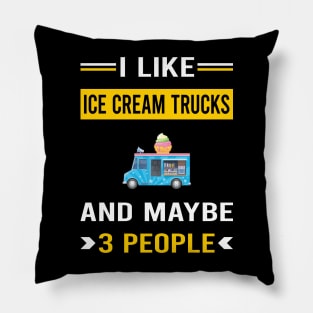 3 People Ice Cream Truck Trucks Pillow