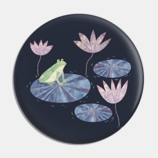 Frog in a Lily Pond Pin