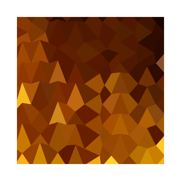 Burnt Umber Brown Abstract Low Polygon Background by retrovectors