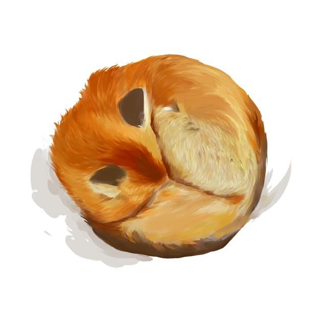 sleeping fox by Thuydraws
