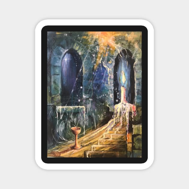 Temple of the Holy Grail Magnet by artdesrapides