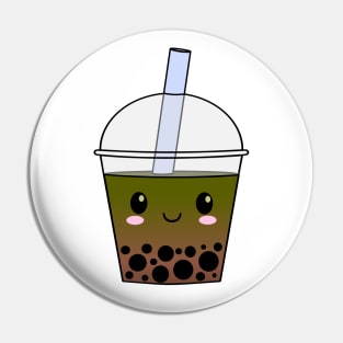 Cute matcha bubble tea Pin